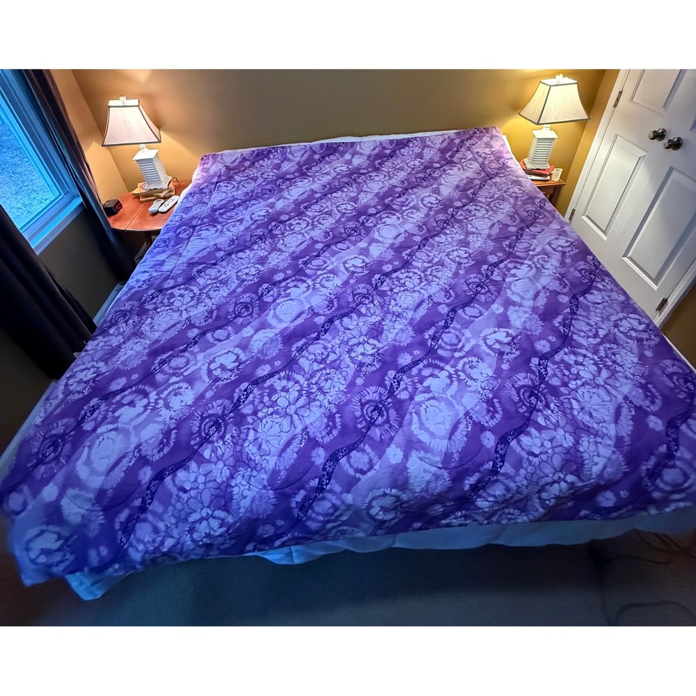 Vintage Disney Lizzie McGuire Reversible Pink Purple Floral Comforter Quilt